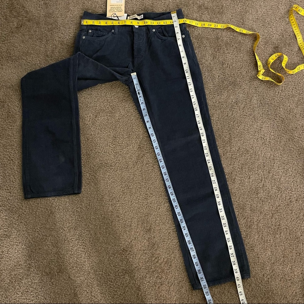 Size 30 - 32 Mens Corduroy Pants Navy 100% Cotton - Picture 6 of 9